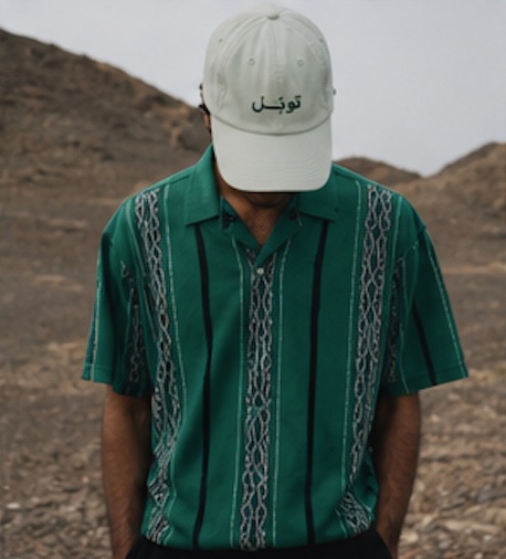 Keffiyeh styling — layered street fit